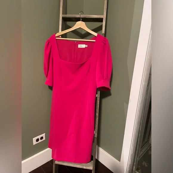 Eliza J Puff Sleeve Square Neck Dress - NWOT - Picture 5 of 6